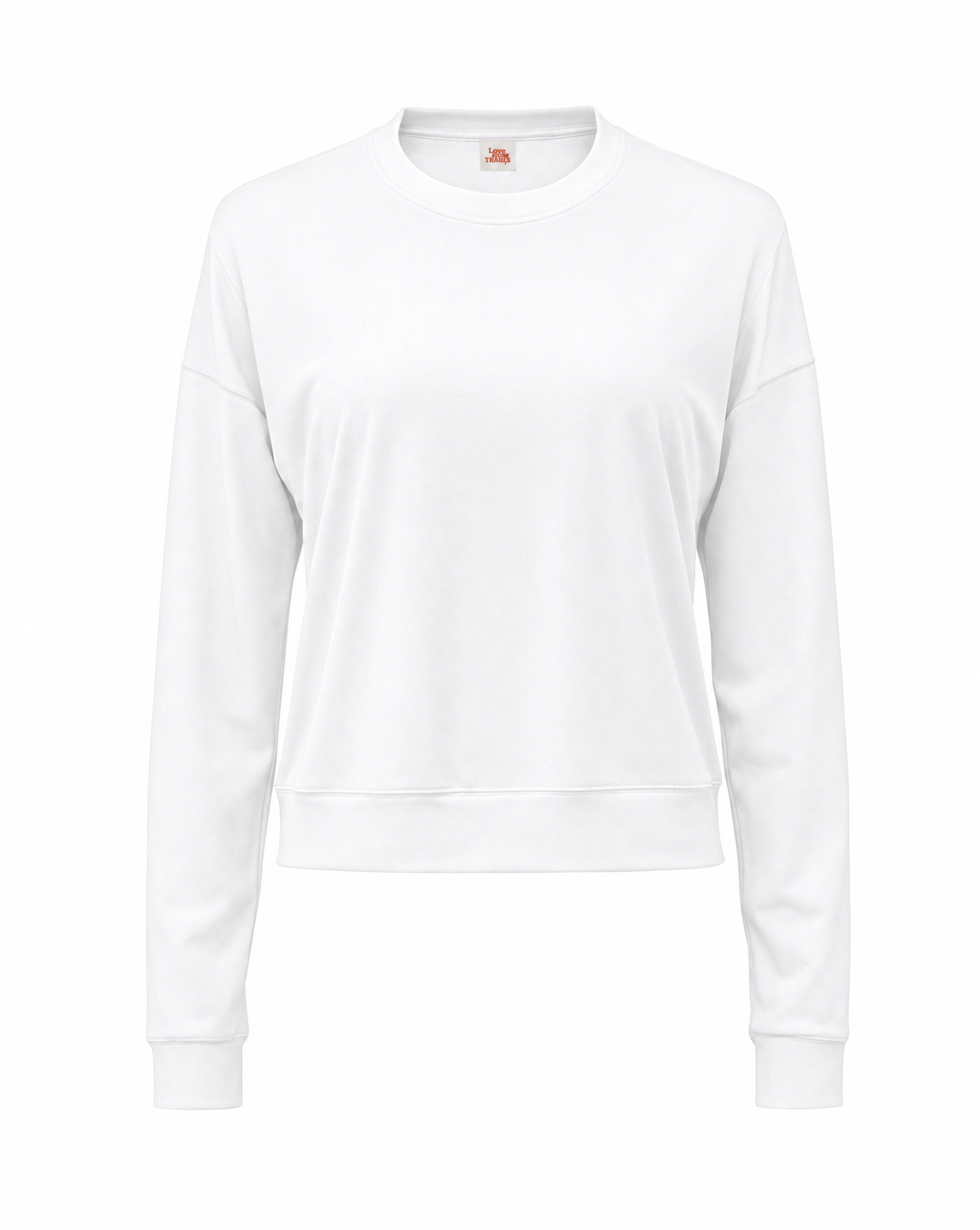 White top on a white background