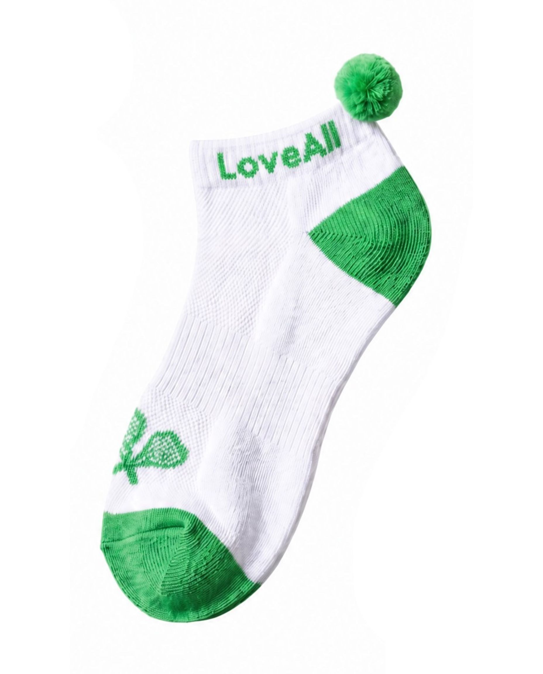 Love All Tennis Pom Pom Sock