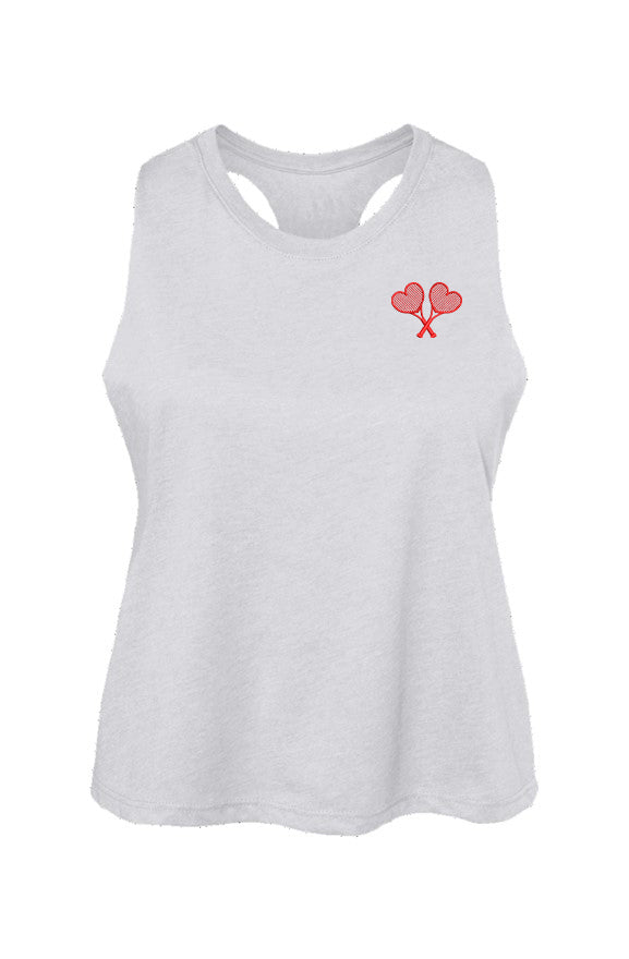 Love All Tennis Women's Logo Racerback Cropped Tank
