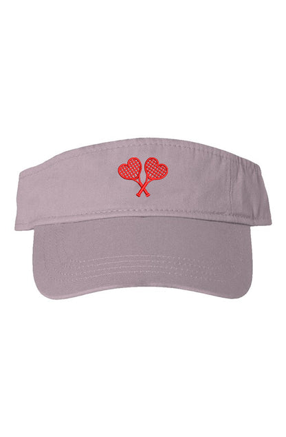 Love All Tennis Crossed Heart Women's Visor