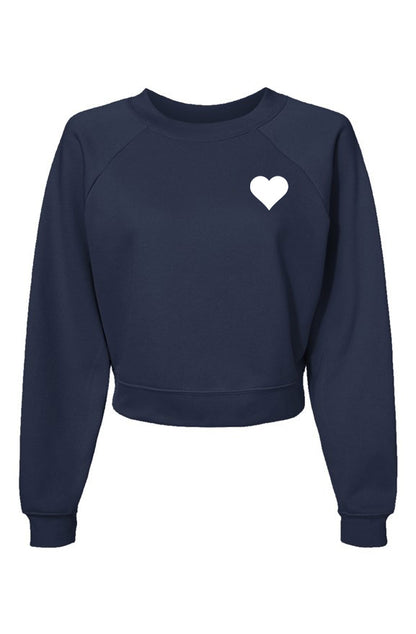 Womens Raglan Pullover Fleece Sweatshirt