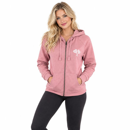 Love All Core Women's Courtney Lightweight Wash Zip Hoodie