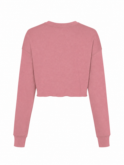 Women's Love All Golf Embroidered Crop Crew Fleece