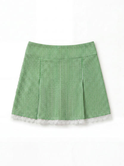 Claire Striped Lace Skirt