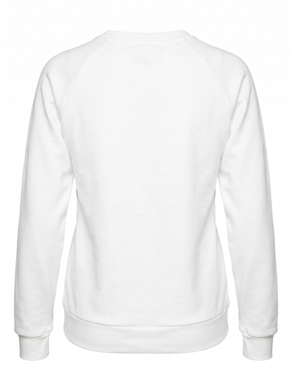 "Love All" Brand Unisex crew neck sweatshirt- white/Black