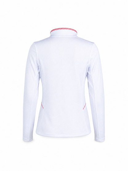 Love All Tennis Women's Tracy 1/4 Zip Lightweight Jacket Gingham