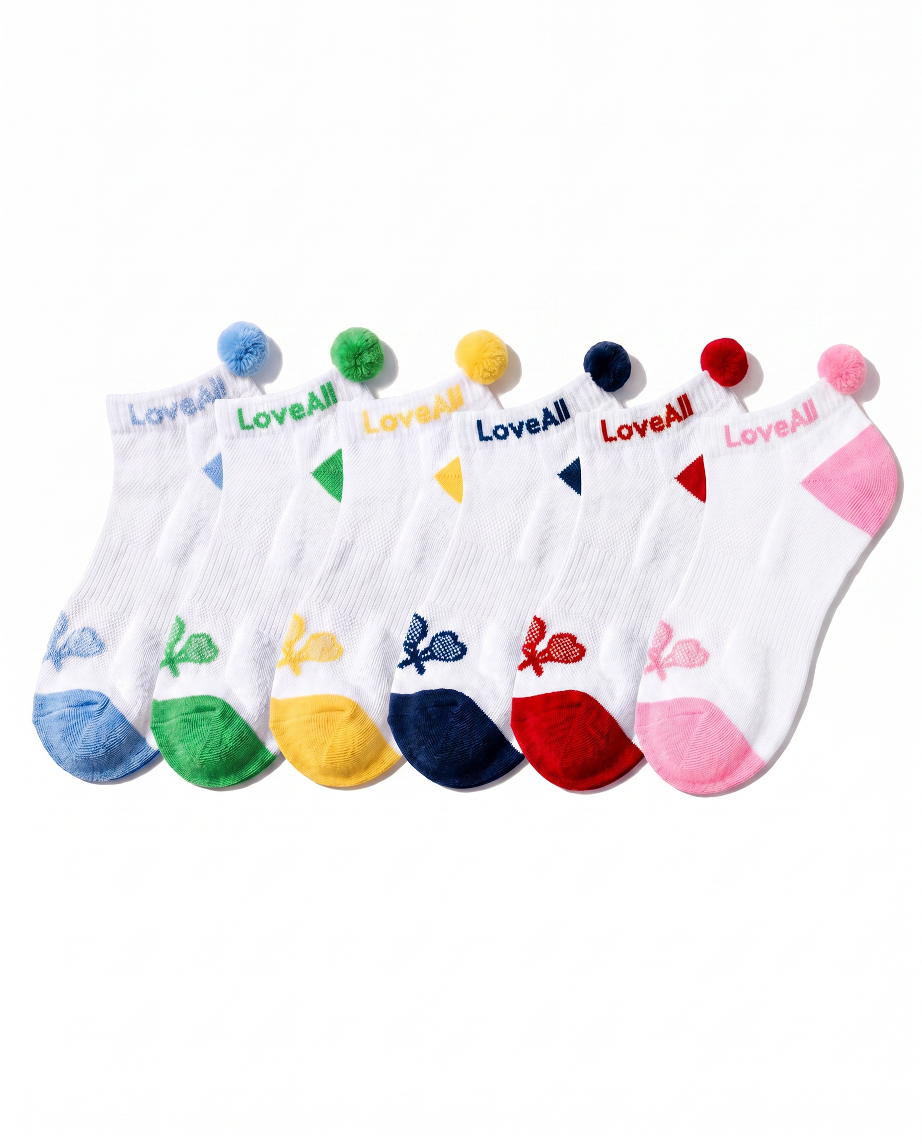 Love All Tennis Pom Pom Sock