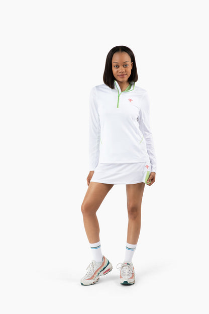 Love All Tennis Women's Tracy 1/4 Zip Jacket Gingham