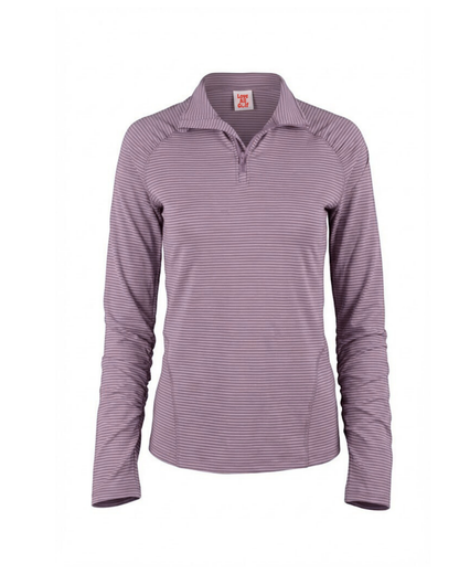 Purple striped long-sleeve shirt on a white background