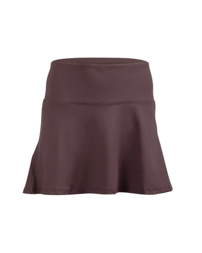 Mauve athletic skirt on flat white background
