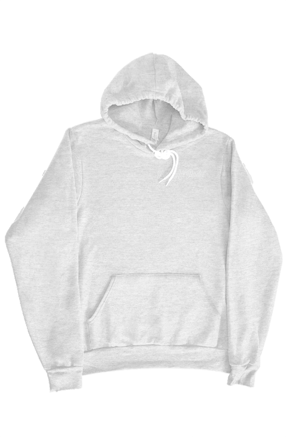 White hoodie on a white background