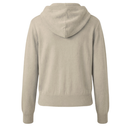 Beige hoodie on a white background