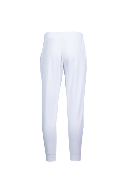 White pants on a white background