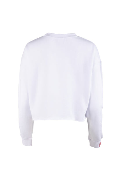 White sweatshirt on a white background