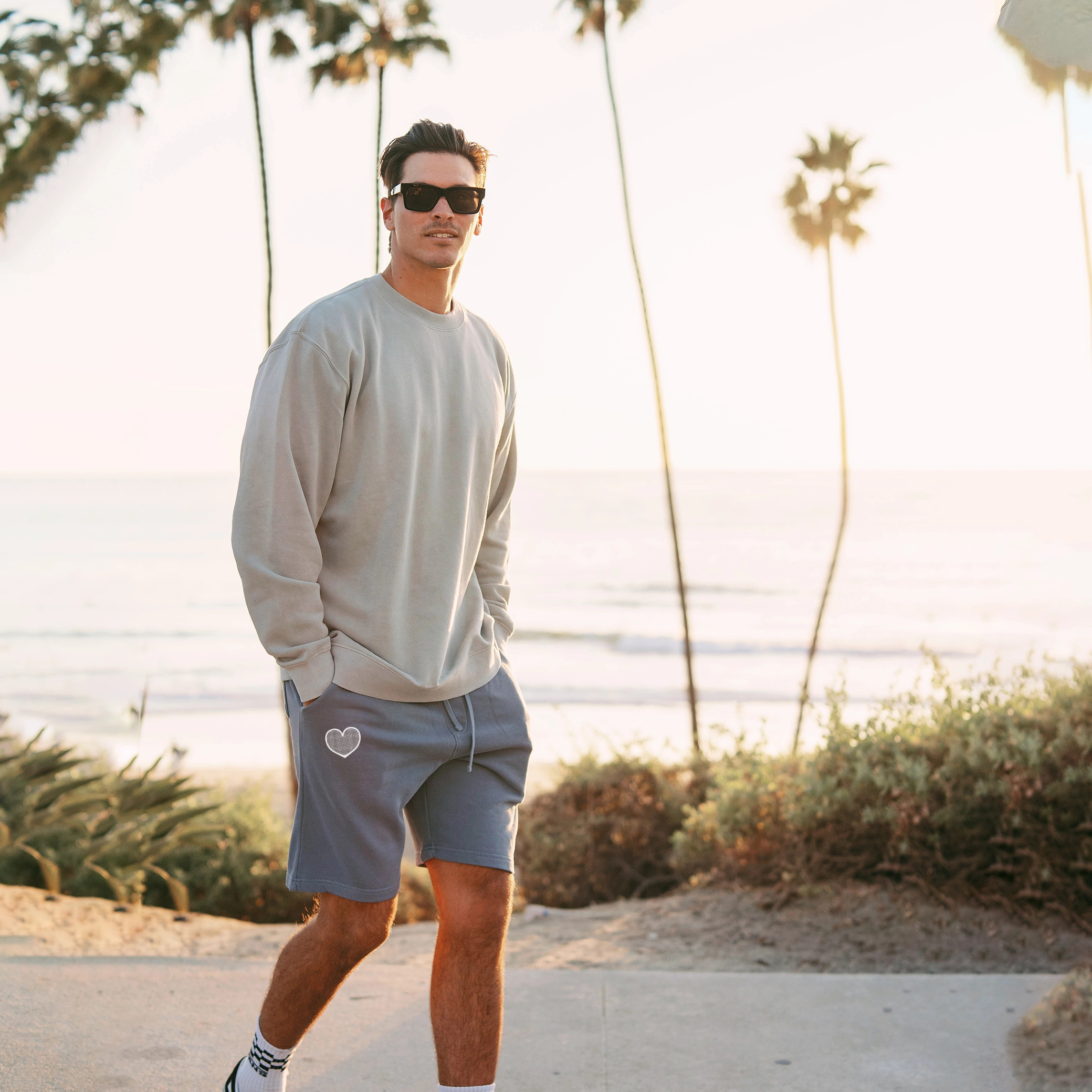 Love All Tennis Men's Pigment Dyed Fleece Shorts