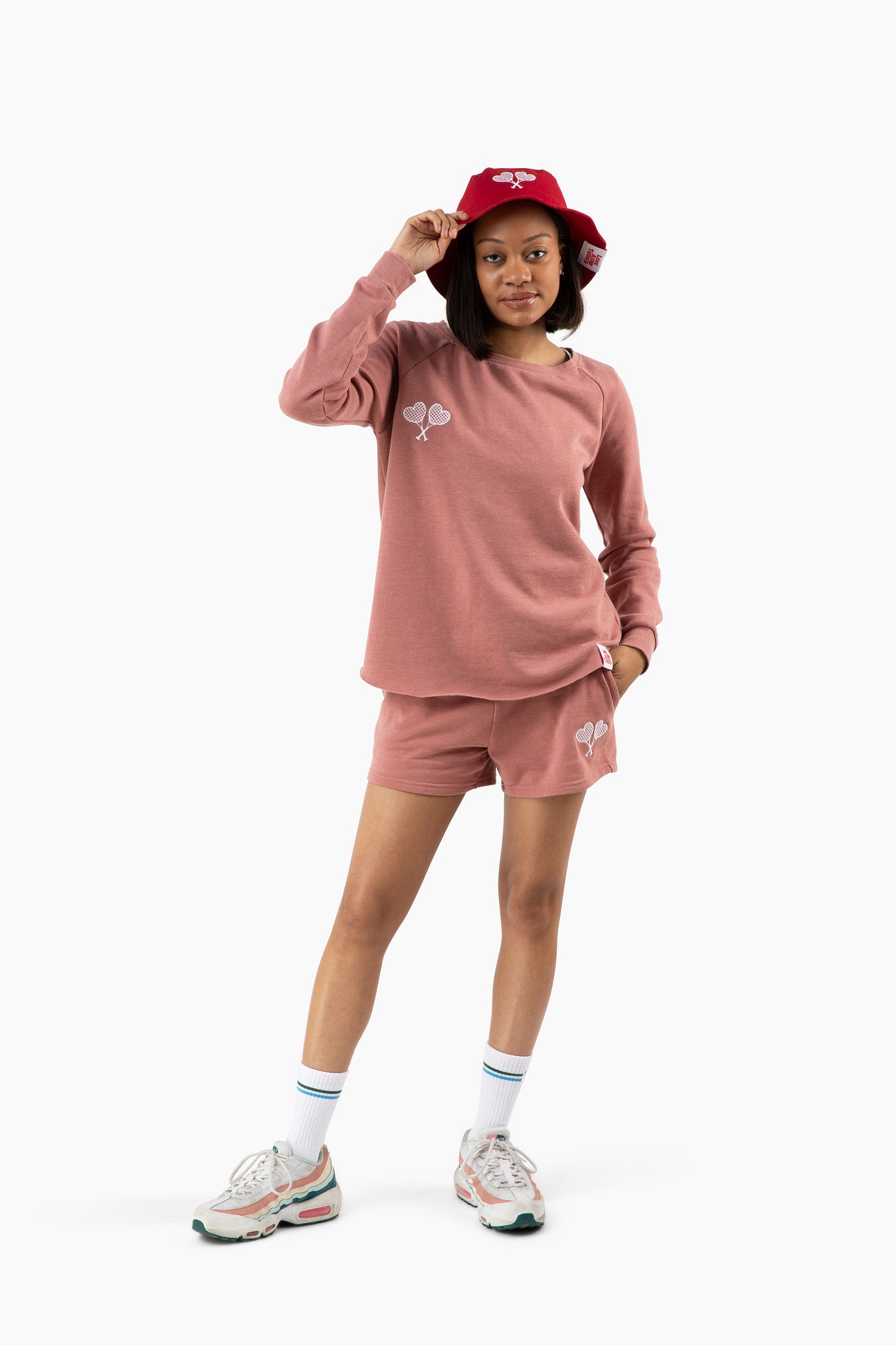 Love All Tennis Womens Courtney Lightweight Wash Sweatshirt