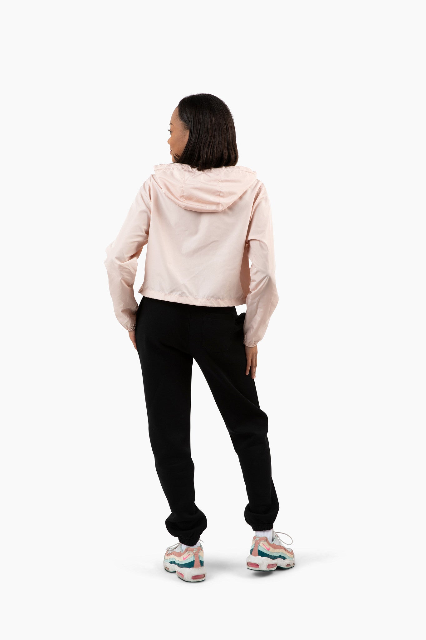 Love All Tennis Women's California Dreaming Lightweight Pullover Crop Windbreaker