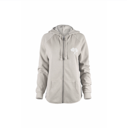 Love All Tennis Women's Courtney Lightweight Wash Zip Hoodie