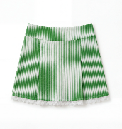 Claire Striped Lace Skirt
