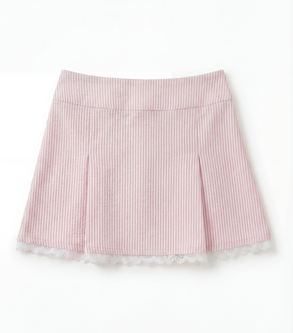 Claire Striped Lace Skirt