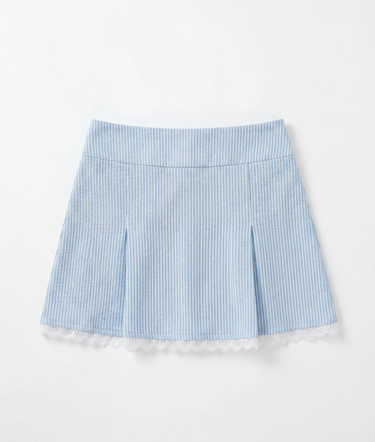 Claire Striped Lace Skirt