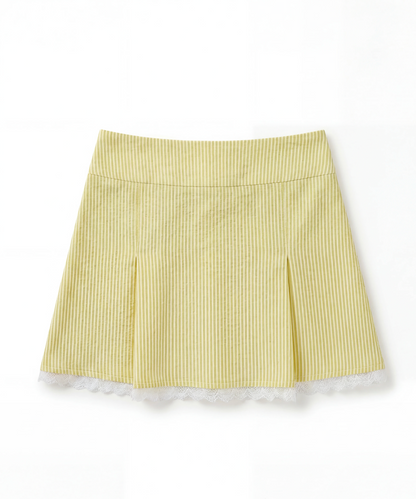 Claire Striped Lace Skirt