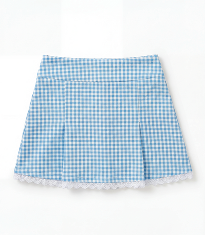 Claire Gingham Lace Skirt
