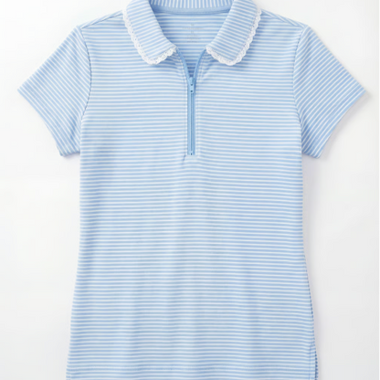 Claire Striped Resort Short Sleeve Golf Top