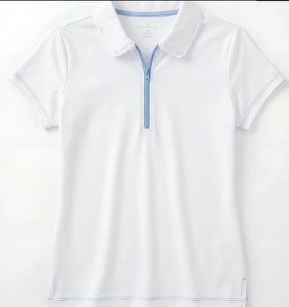 Claire Solid Resort Short Sleeve Golf Top
