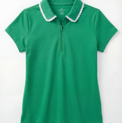 Claire Solid Resort Short Sleeve Golf Top