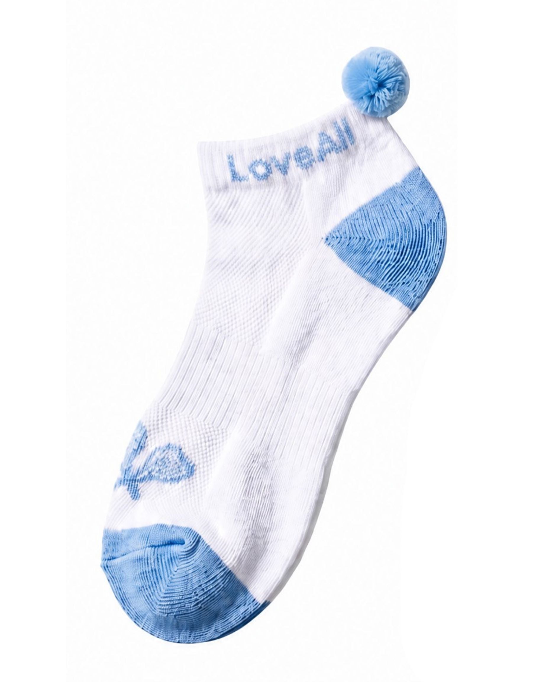 Love All Tennis Pom Pom Sock