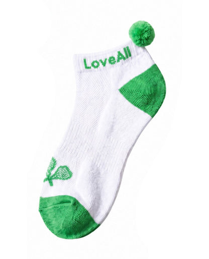 Love All Tennis Pom Pom Sock