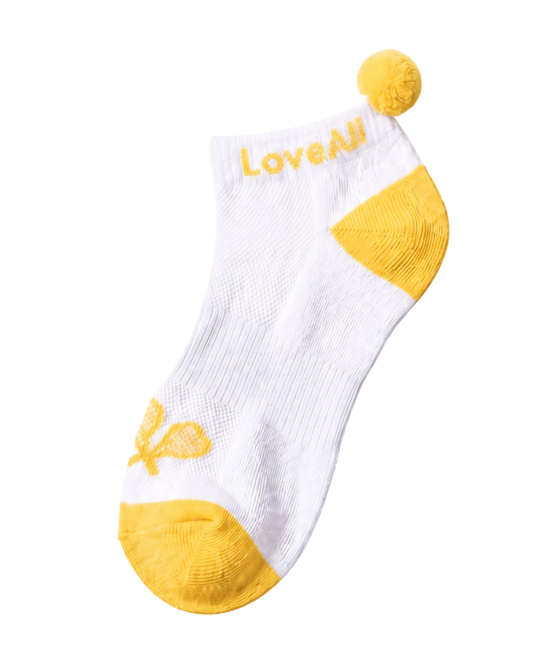 Love All Tennis Pom Pom Sock