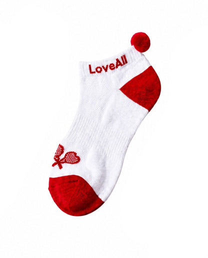 Love All Tennis Pom Pom Sock